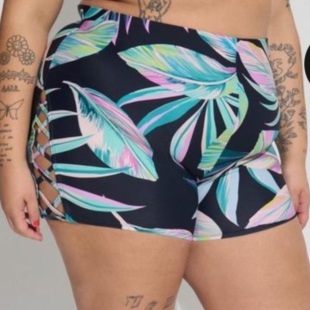 Torrid Tropical Print Women's Swim Shorts